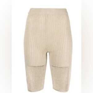 Nanushka high-waisted knitted cycling shorts